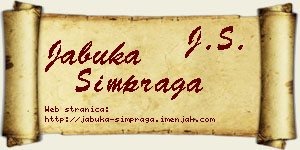 Jabuka Šimpraga vizit kartica